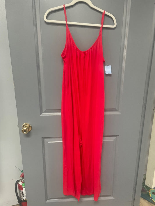 RED SHEIN WIDE LEG JUMPSUIT, LADIES XL