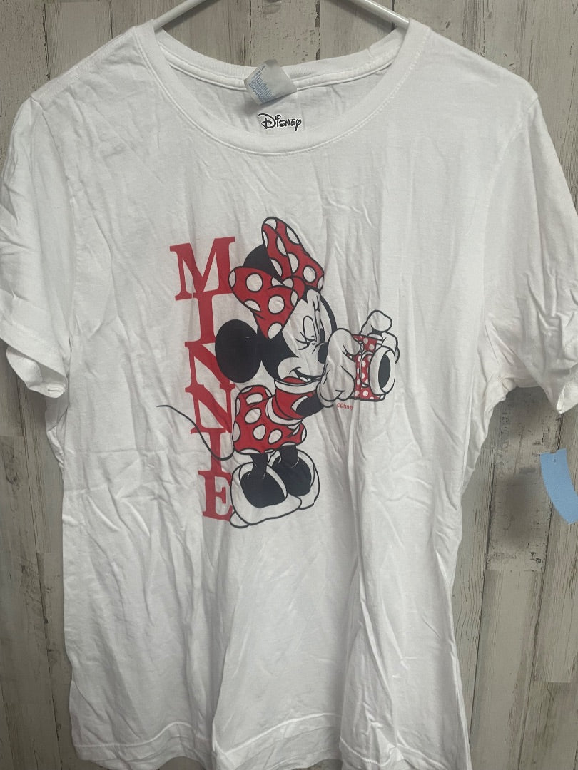WHITE DISNEY MINNIE TEE, LADIES XL