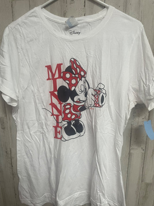 WHITE DISNEY MINNIE TEE, LADIES XL