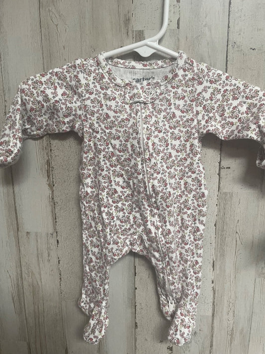 PINK CARTERS FLORAL SLEEPER, GIRL PREEMIE