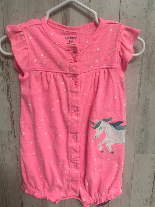 HOT PINK CARTERS UNICORN STAR BUBBLE, GIRL 9M