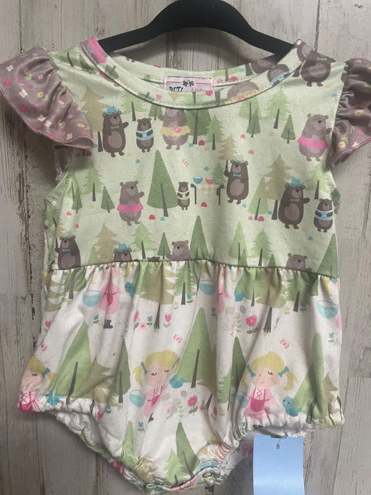 GREEN Pete + Lucy GOLDILOCKS AND BEARS BUBBLE, GIRL 12-18M