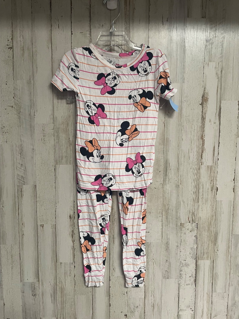 White Disney Minnie mouse 2pc pj set, Girl 5T