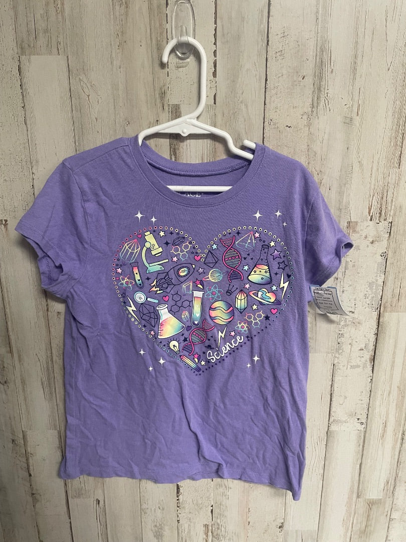 purple childrens place heart science top, Girl 7/8