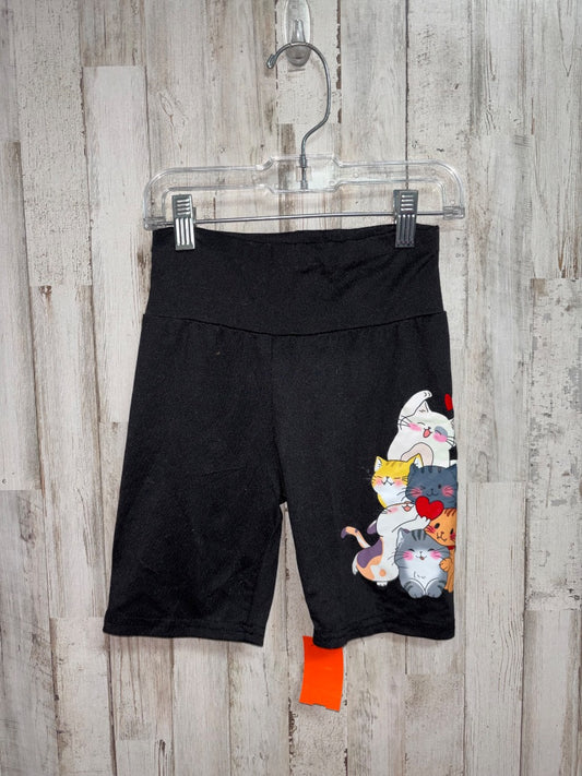 Black Shein Cat shorts, Girl 8