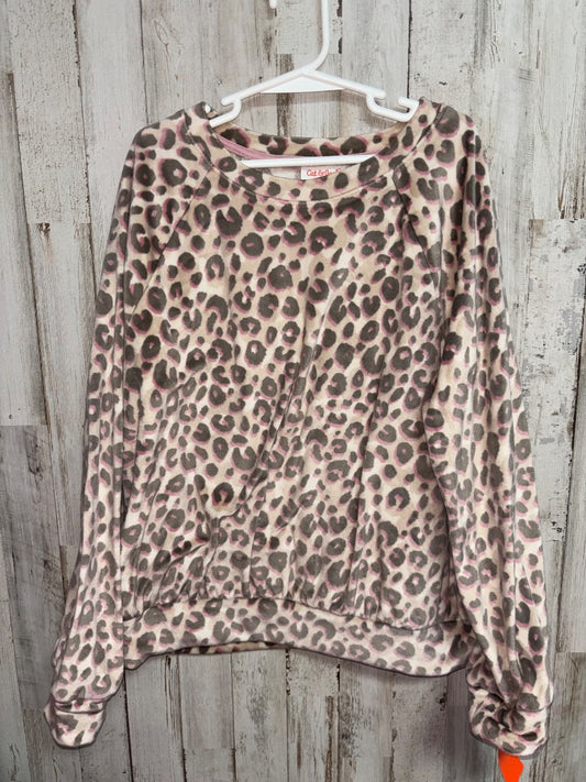 Tan Cat and Jack Soft cheetah pullover, Girl 10/12