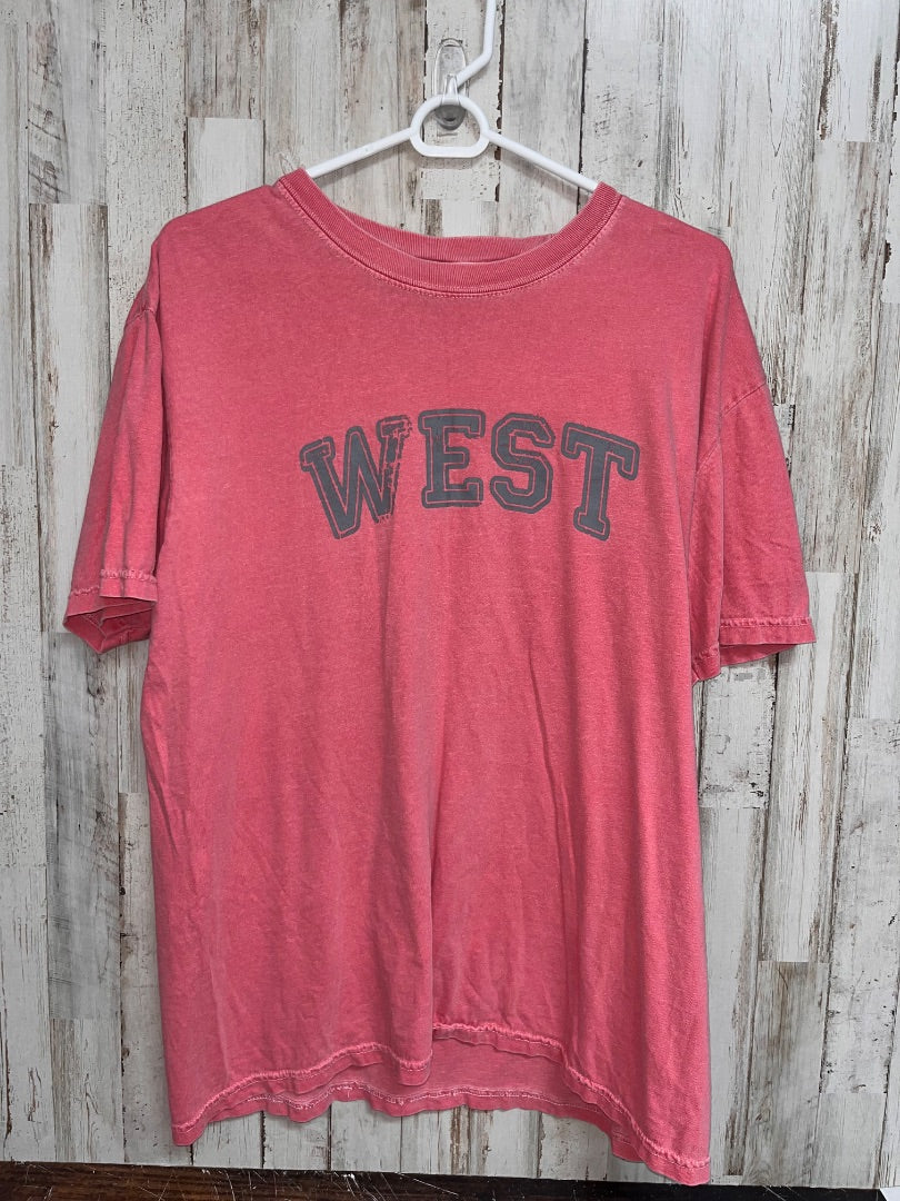 MUTED RED COMFORT COLORS WEST TEE, LADIES L