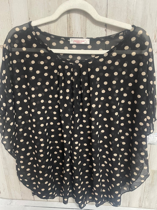 Black Chris & carol Polka dot top, Ladies L