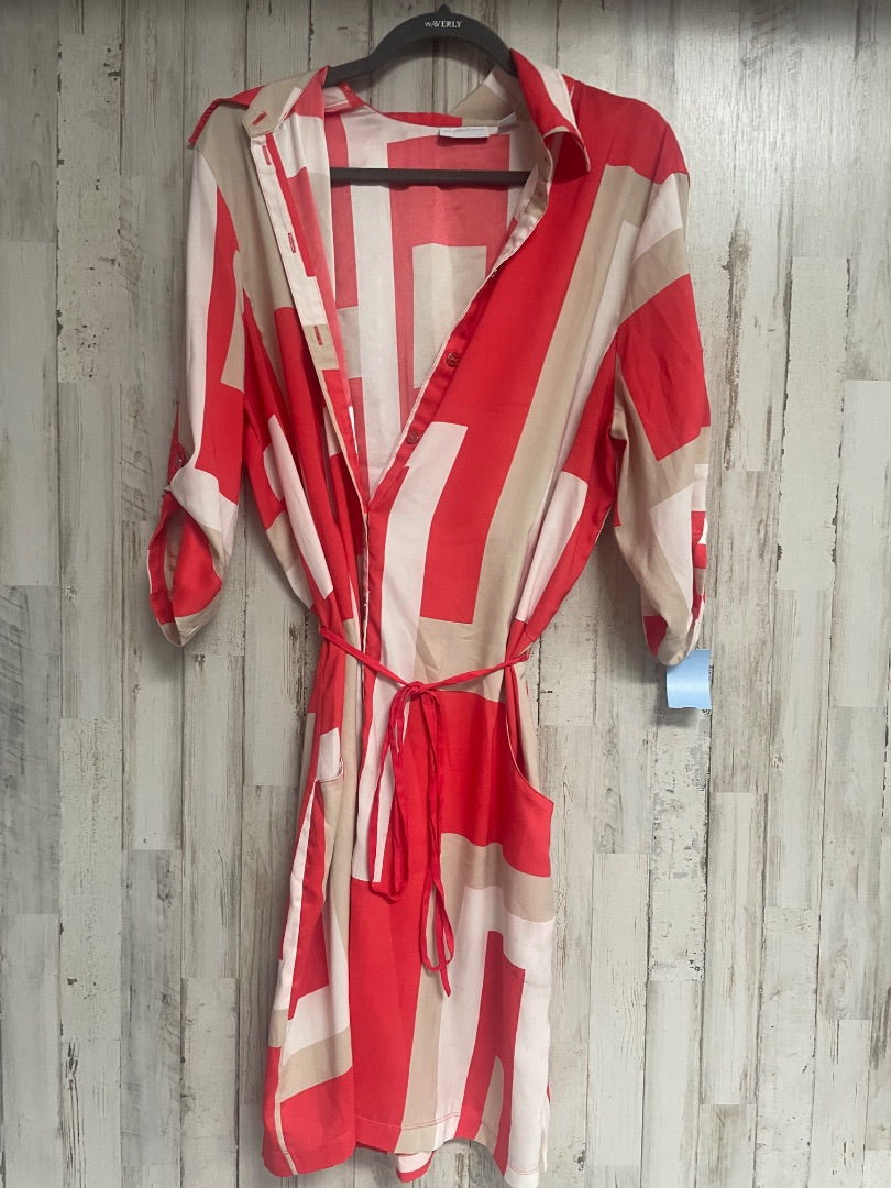 Pinkish red New york Button dress, Ladies XL