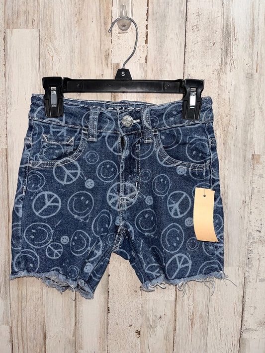 DENIM JUSTICE SMILEY CUT OFF SHORTS, GIRL 8
