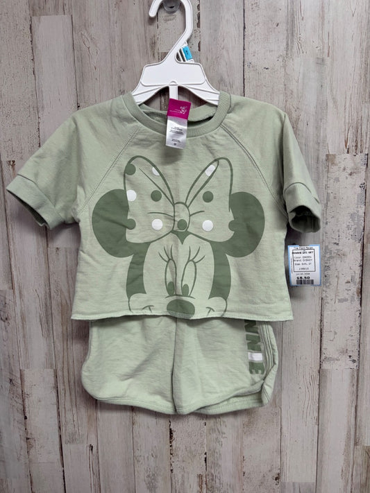 GREEN DISNEY MINNIE 2PC SET, GIRL 3T