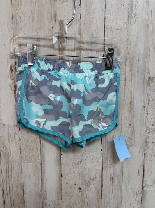 GREY/TEAL REEBOK CAMO DRY FIT SHORTS, GIRL 3T