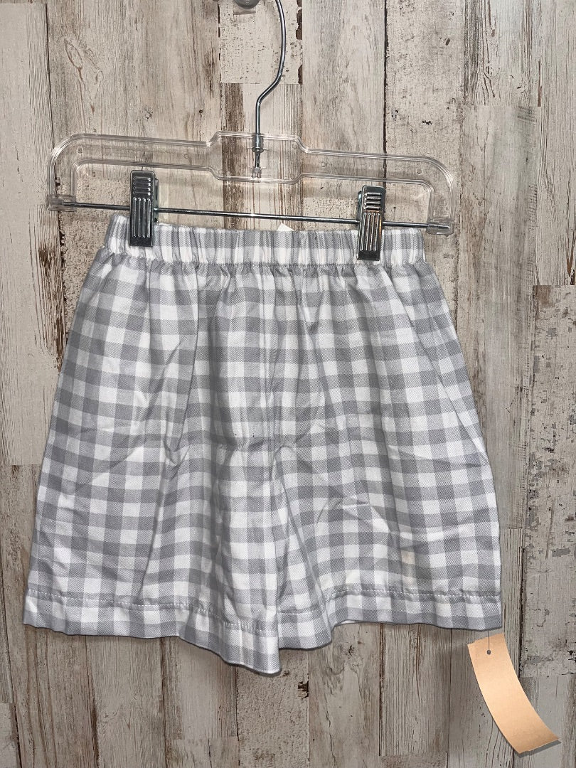 GREY/WHITE BOUTIQUE GINGHAM SHORTS, BOY 4T