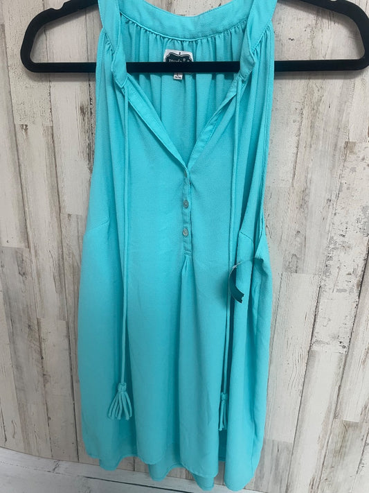 TEAL MUDPIE SHEER BUTTON TANK, LADIES L