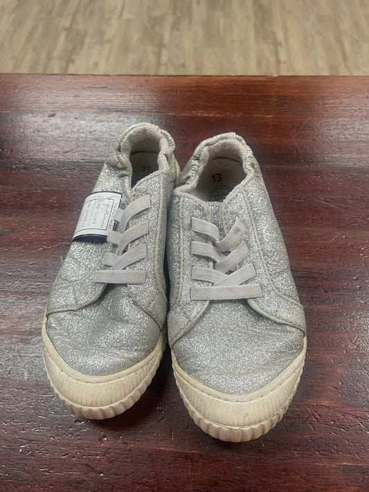 SILVER HOT CAKES EMBELLISHED FLATS, SHOES 12.5