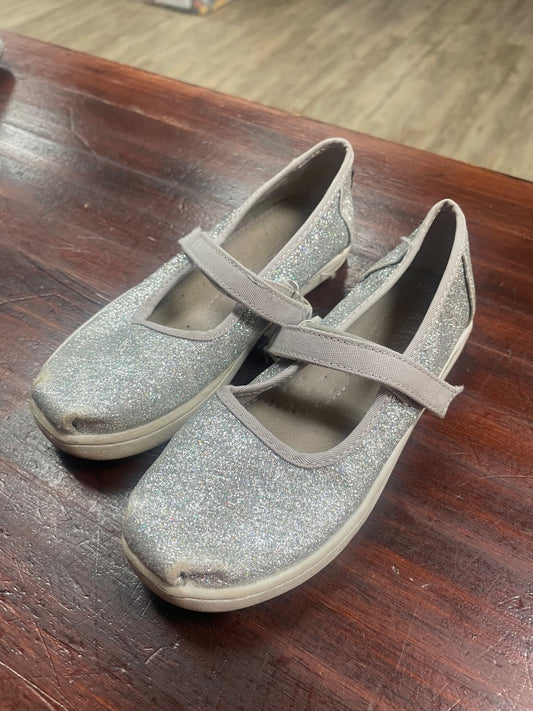 SILVER TOMS GLITTER VELCRO SHOES, SHOES 11