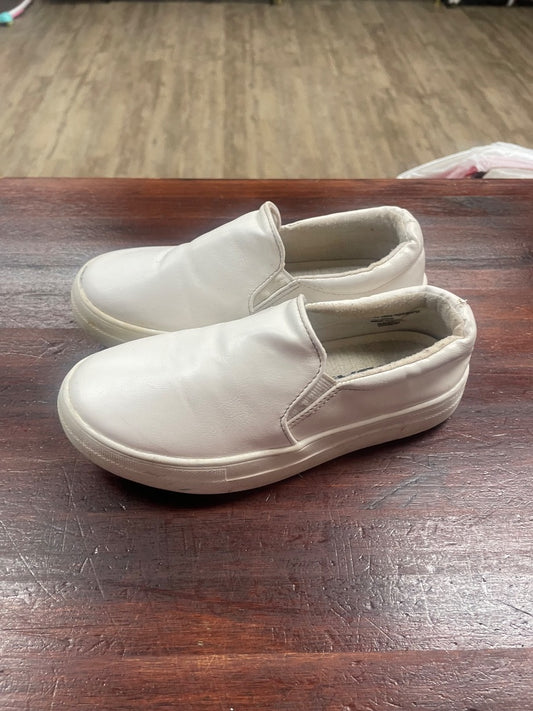 WHITE SODA LEATHER SLIP ON SHOES, SHOES Y1
