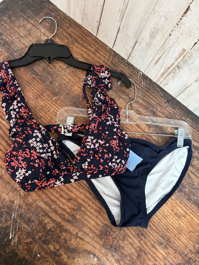 NAVY MICHEAL KORS FLORAL 2PC SWIM, LADIES S