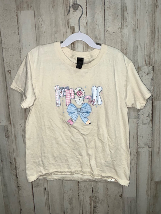 BEIGE GILDAN PREK TEE, GIRLS 5/6