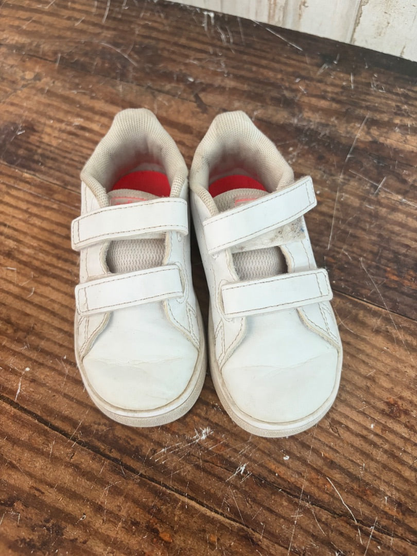 WHITE ADIDAS VELCRO SNEAKERS, SHOES 7