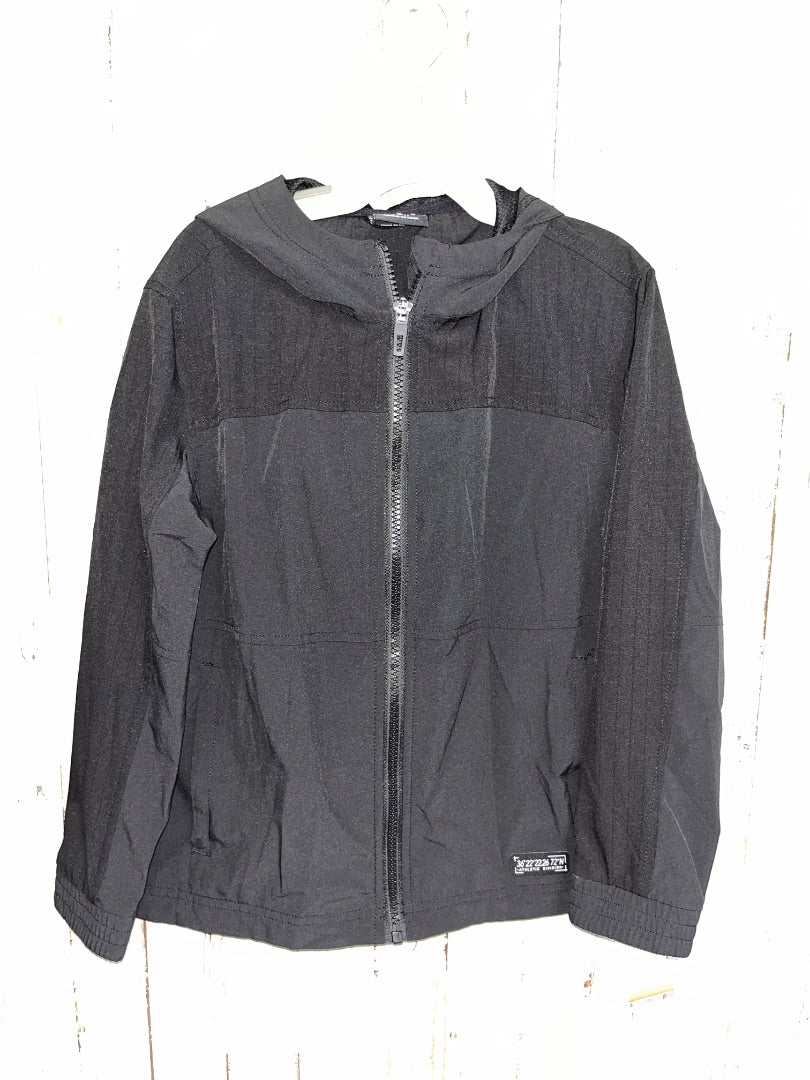 BLACK ATHLETIC WORKS WINDBREAKER JACKET, BOY 6/7