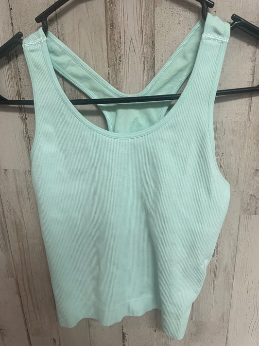 TEAL  RIBBED CROP TANK, GIRLS 8/9