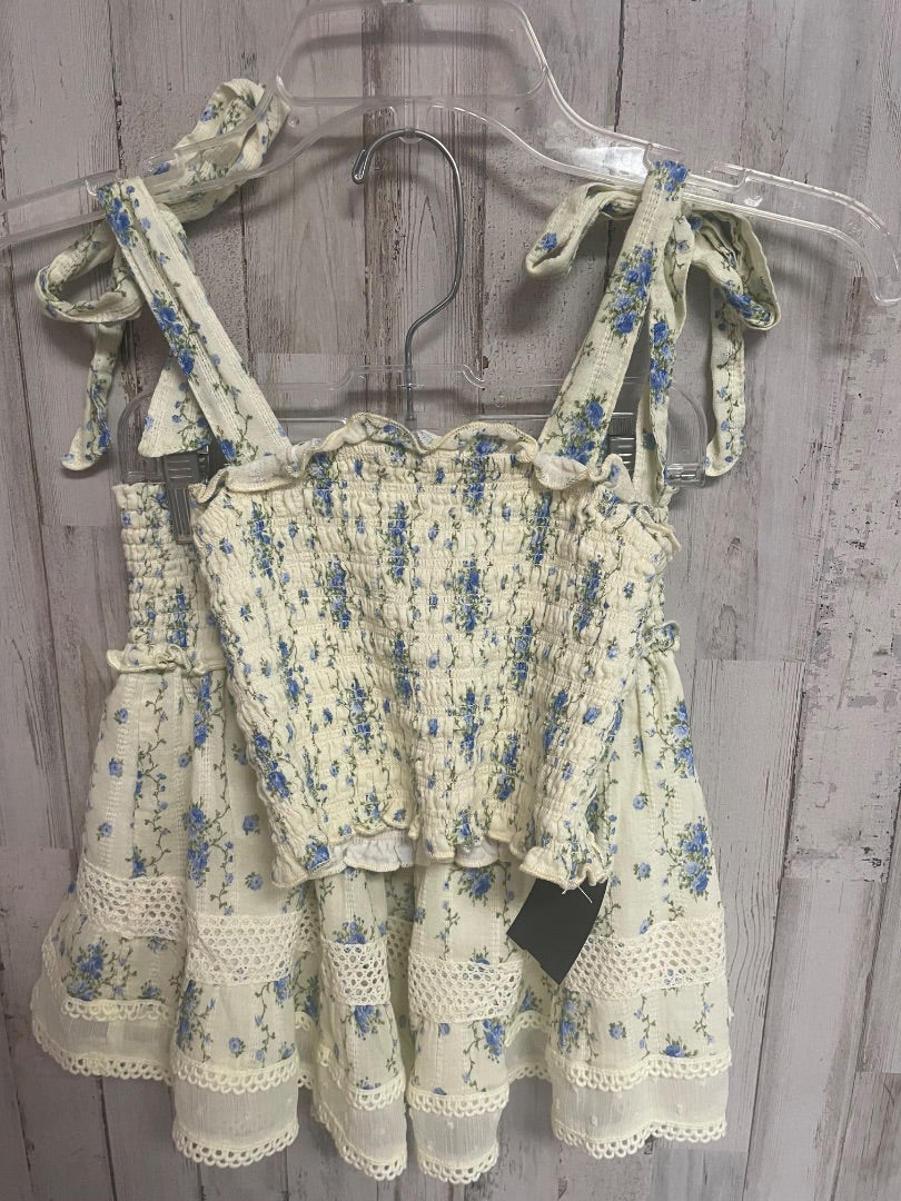 YELLOW KATIE J FLORAL 2PC SET, GIRLS 6