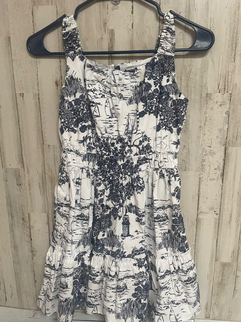 WHITE/NAVY VINEYARD VINES LIGHTHOUSE DRESS, GIRLS 10/12