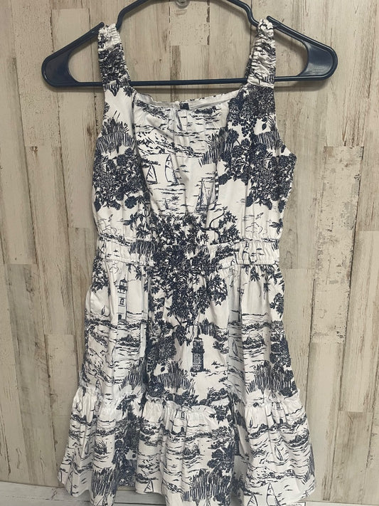 WHITE/NAVY VINEYARD VINES LIGHTHOUSE DRESS, GIRLS 10/12