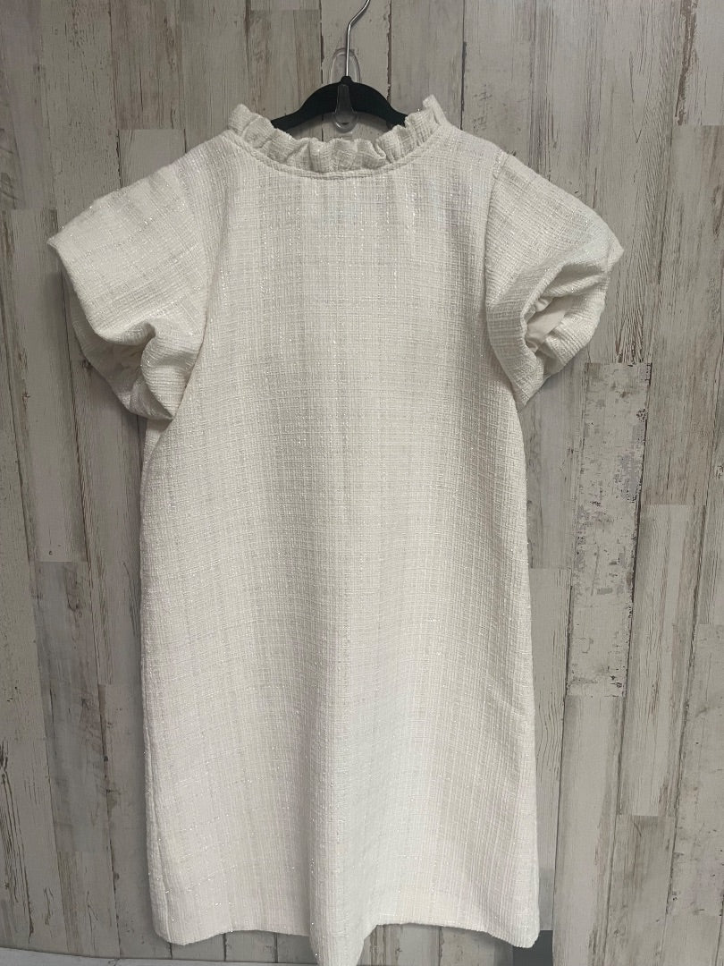 BEIGE  PUFF SLEEVE DRESS, GIRLS 8/10