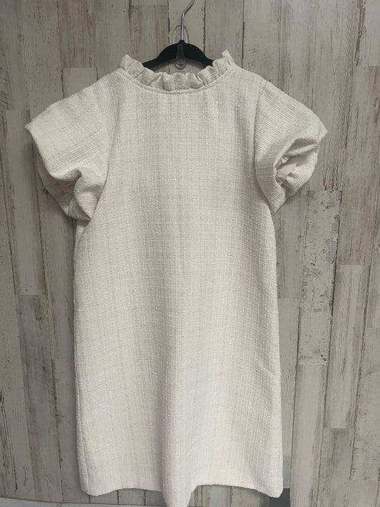 BEIGE  PUFF SLEEVE DRESS, GIRLS 8/10