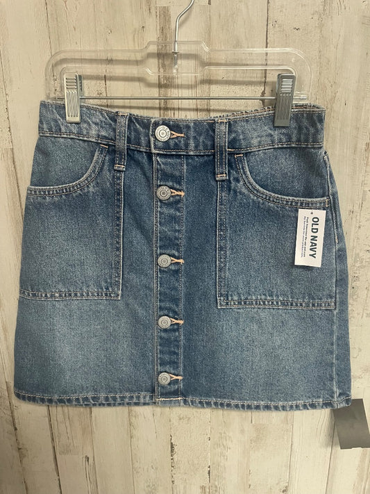 DENIM OLD NAVY BUTTON SKIRT, GIRLS 10/12