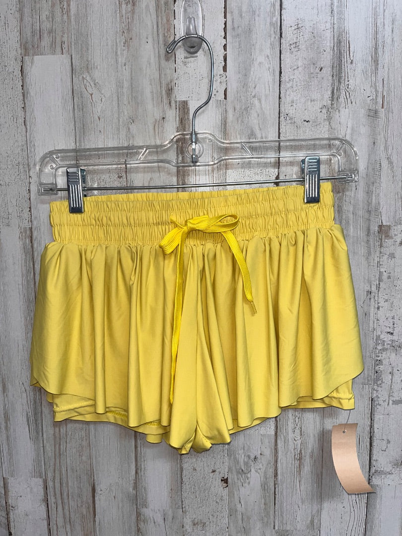 YELLOW  BUTTERFLY SHORTS, LADIES XS