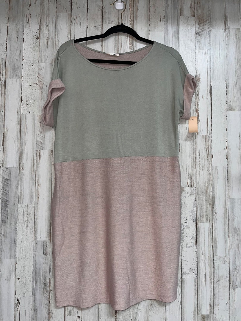 SAGE/TAN FIRST LOVE COLOR BLOCK DRESS, LADIES M