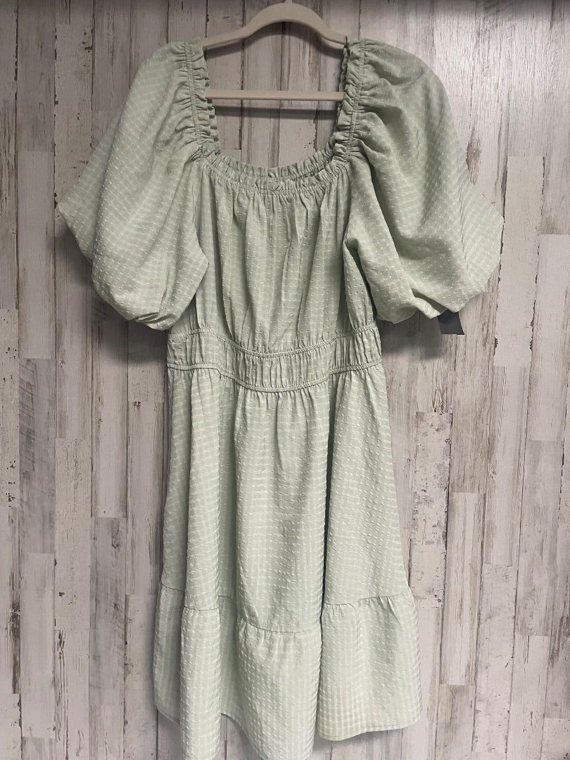 SAGE ODDY PUFF SLEEVE TIER DRESS, LADIES 2X
