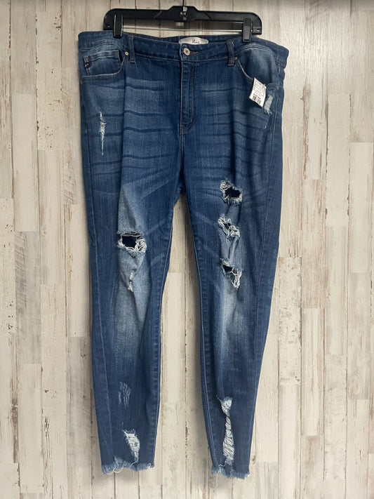 DENIM KANCAN DISTRESSED SKINNIES, LADIES 3X