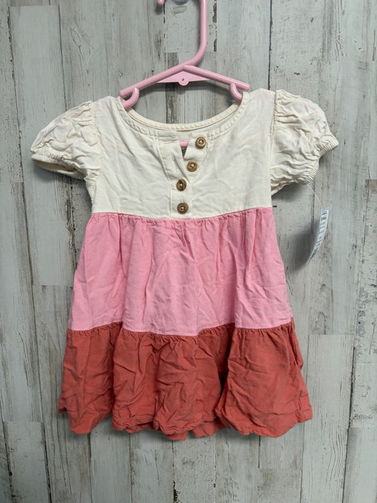 BEIGE WONDER NATION TIER DRESS, GIRLS 12M