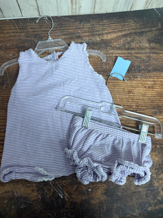 PURPLE MILLIE JAY STRIPE 2PC SET, GIRLS 24M