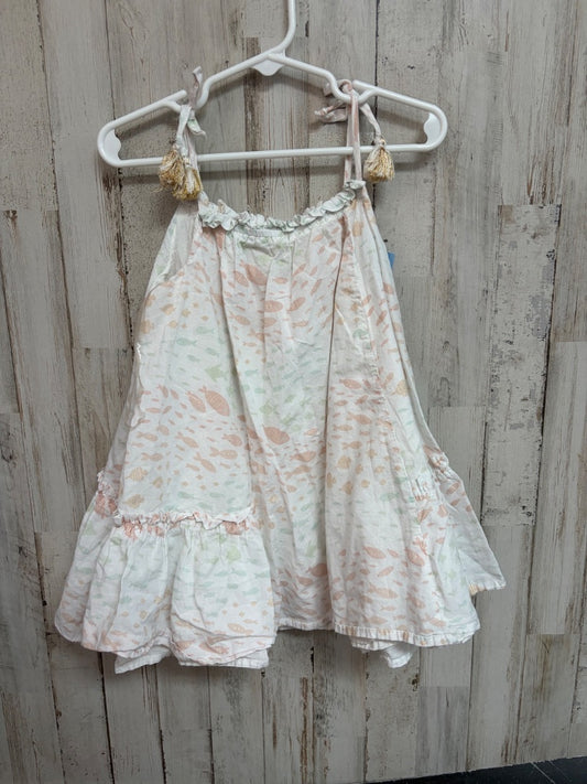 WHITE CALIFORNIA KIDS FISH DRESS, GIRLS 2T