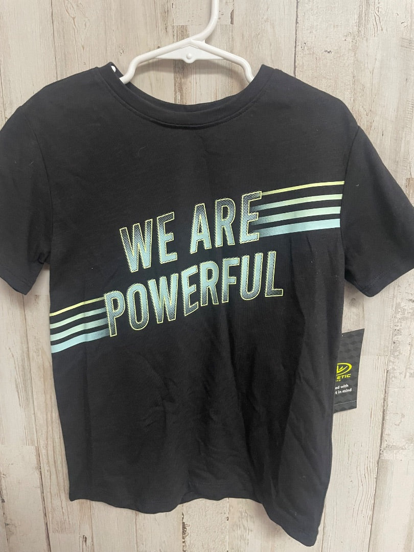 BLACK ATHLETIC WORKS WE ARE POWERFUL TEE, GIRLS 4/5