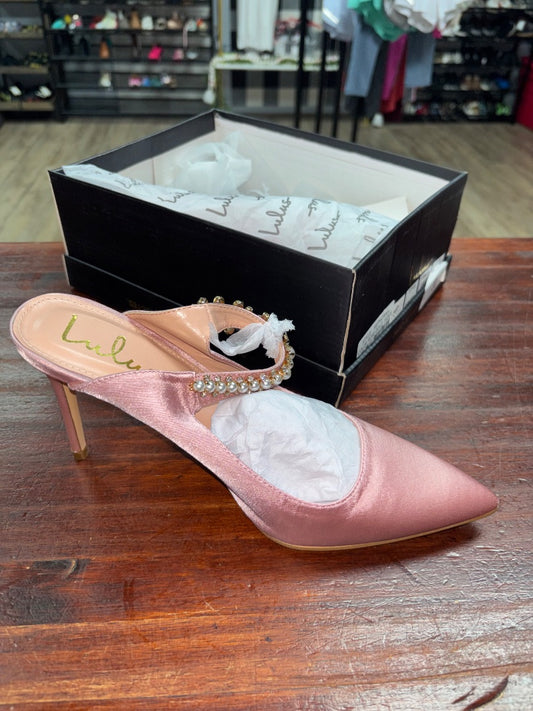 ROSE GOLD LULUS NEW beaded heels, Shoes A8