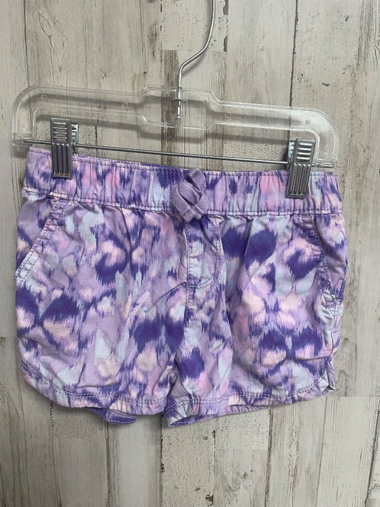 PURPLE CHILDRENS PLACE PRINTED PULL ON SHORTS, GIRLS 6