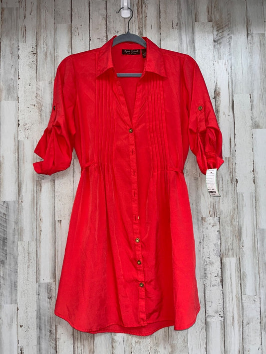 CORAL SPEED  CONTROL PLEATED BUTTON DRESS, LADIES L