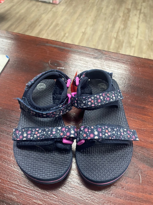 NAVY WONDER NATION VELCRO FLORAL SANDAL, SHOES 11