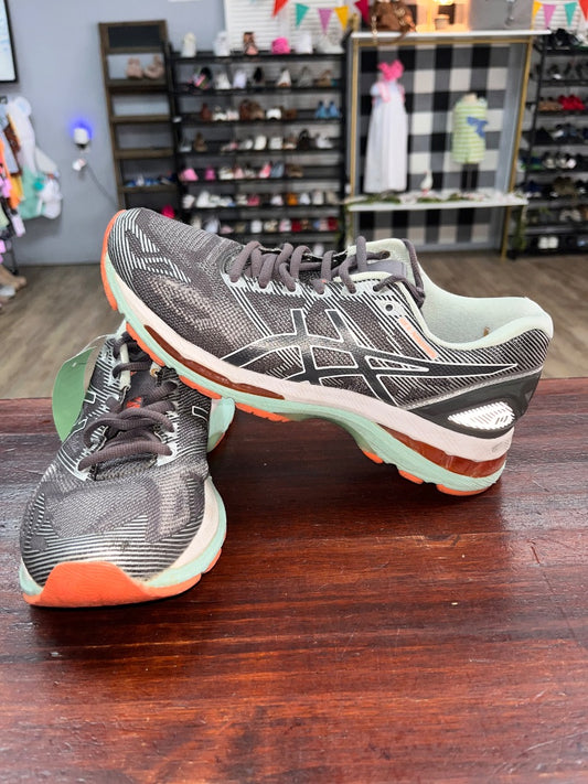 GREY ASICS GEL NIMBUS SNEAKERS, SHOES A7.5