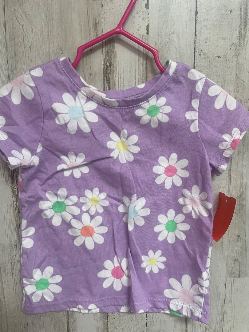 PURPLE GARANIMALS COLORFUL DAISY TEE, GIRL 18M