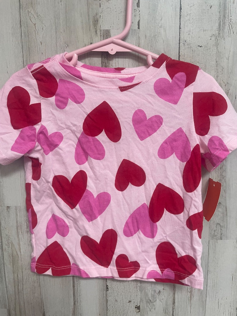 PINK CELEBRATE HEART TEE, GIRL 2T