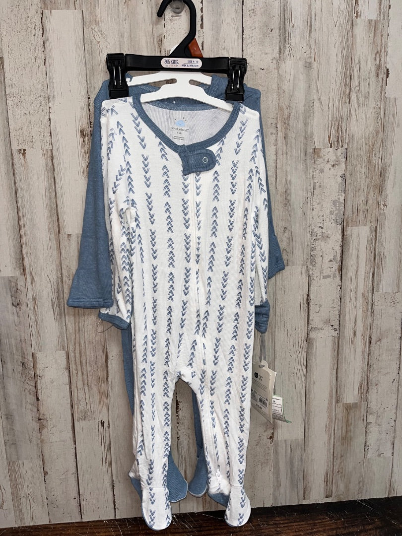 BLUE CLOUD ISLAND NEW 2PC SOFT SLEEPER SET, BOY 6-9M