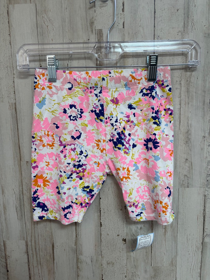 WHITE CROWN & IVY FLORAL BIKER SHORTS, GIRLS 6