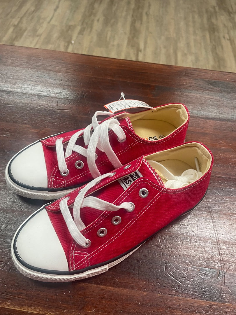 RED FASHION RUBBER TOE SNEAKERS, SHOES Y3
